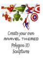 Create Your Own Marvel Themed Polygon 3d Sculptures - Preview