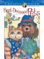Creative Haven Best-Dressed Pets Coloring Book - Preview