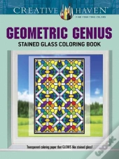Creative Haven Geometric Genius Stained Glass Coloring Book