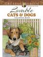 Creative Haven Lovable Cats And Dogs Coloring Book - Preview