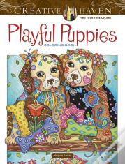 Creative Haven Playful Puppies Coloring Book