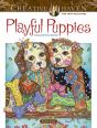 Creative Haven Playful Puppies Coloring Book - Preview
