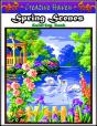 Creative Haven Spring Scenes Coloring Book - Preview