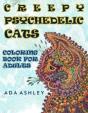 Creepy Psychedelic Cats Coloring Book For Adults - Preview