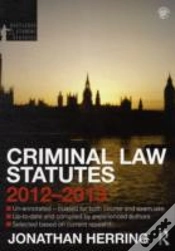Capa do artigo Criminal Law Statutes 2012-2013