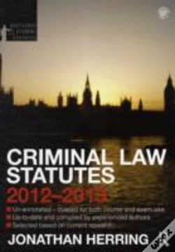 Capa do artigo Criminal Law Statutes 2012-2013