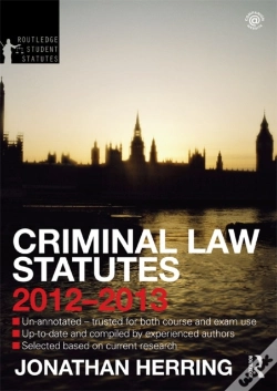 Capa do artigo Criminal Law Statutes 2012-2013