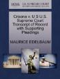 Crisona V. U S U.S. Supreme Court Transcript Of Record With Supporting Pleadings - Preview