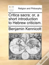 Capa do artigo Critica Sacra; Or, A Short Introduction