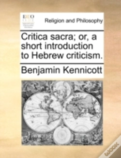 Capa do artigo Critica Sacra; Or, A Short Introduction