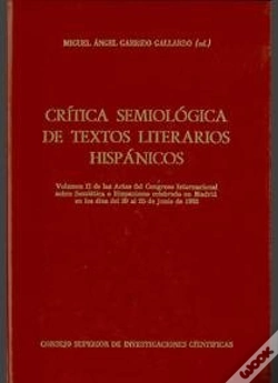 Capa do artigo Crítica Semiológica De Textos Literarios Hispánicos