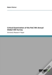 Capa do artigo Critical Examination Of The Pwc 9th Annual Global Ceo Survey