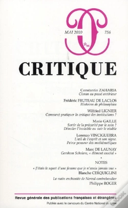 Capa do artigo Critique 756