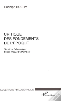 Capa do artigo Critique Des Fondements De L'Epoque