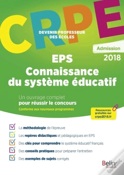 Capa do artigo Crpe ; Devenir Professeur Des Écoles : Eps Connaissance Dy Système Éducatif (Édition 2018)