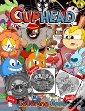 Cuphead Lines Spirals Hearts Coloring Book