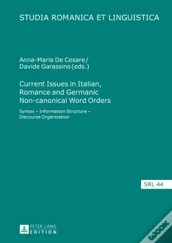 Capa do artigo Current Issues In Italian, Romance And Germanic Non-Canonical Word Orders