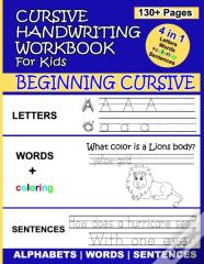 Cursive Handwriting Book For Kids