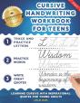 Cursive Handwriting Workbook For Teens: - Preview