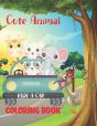 Cute Animal Ride A Car Coloring Book - Preview