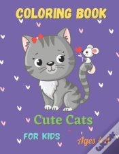 Capa do artigo Cute Cats Coloring Book For Kids Ages 4-8