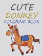 Cute Donkey Coloring Book - Preview