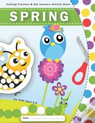 Cutting Practice & Dot Markers Activity Book For Kids Ages 2-5