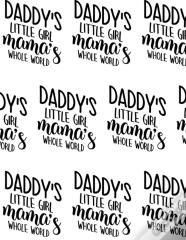 Daddy'S Little Girl, Mama'S Whole World Composition Notebook - Large Ruled Notebook - 8.5x11 Lined Notebook (Softcover Journal / Notebook / Diary)