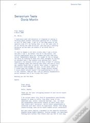 Daria Martin: Sensorium Tests