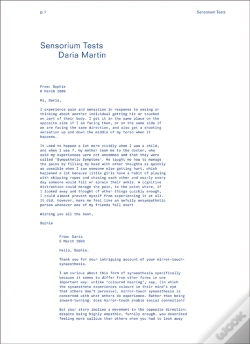 Capa do artigo Daria Martin: Sensorium Tests