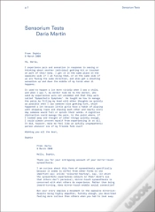 Capa do artigo Daria Martin: Sensorium Tests