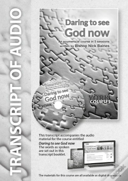 Capa do artigo Daring To See God Now
