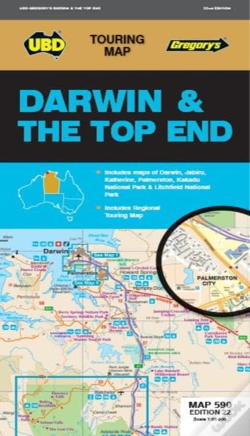 Darwin & The Top End Map 590 22nd Ed
