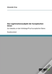Das Legitimationssubjekt Der Europaischen Union