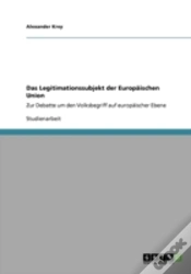 Capa do artigo Das Legitimationssubjekt Der Europaischen Union