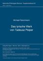 Das Lyrische Werk Von Tadeusz Peiper - Preview
