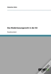 Capa do artigo Das Niederlassungsrecht In Der Eu