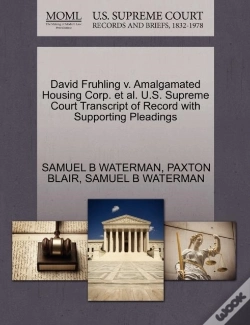 Capa do artigo David Fruhling V. Amalgamated Housing Corp. Et Al. U.S. Supreme Court Transcript Of Record With Supporting Pleadings