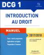 Dcg 1 - Introduction Au Droit 2017/2018 - 11e Ed. - Manuel Et Applications, Qcm - Preview