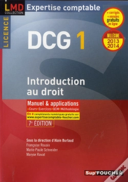 Capa do artigo Dcg 1 ; Introduction Au Droit ; Manuel Et Applications (Édition 2013/2014)