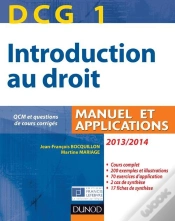 Capa do artigo Dcg 1 ; Introduction Au Droit ; Manuel Et Applications (Édition 2013/2014)