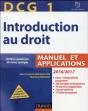 Dcg 1 ; Introduction Au Droit ; Manuel Et Applications (Édition 2016/2017) - Preview