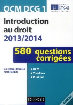 Capa do artigo Dcg 1 Introduction Au Droit Qcm 2013