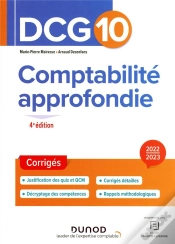 Capa do artigo Dcg 10 : Comptabilité Approfondie ; Corrigés (Édition 2022/2023)