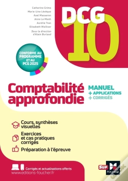 Capa do artigo Dcg 10 : Comptabilité Approfondie ; Manuel + Applications + Corrigés (13e Édition)