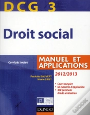 Capa do artigo Dcg 3 ; Droit Social ; Manuel Et Applications, Corrigés Inclus (Édition 2012/2013)