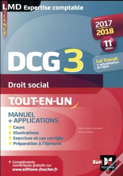 Capa do artigo Dcg 3 - Droit Social - Manuel Et Applications - Millesime 2017-2018  - 11e Edition