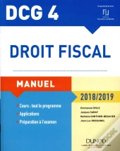 Dcg 4 - Droit Fiscal 2018/2019 - 12e Ed. - Manuel