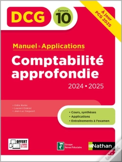 Capa do artigo Dcg : Comptabilité Approfondie ; Épreuve 10 ; Manuel & Applications (Édition 2024/2025)