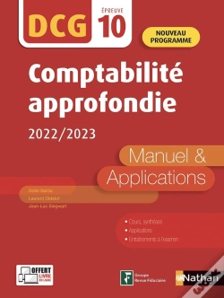 Capa do artigo Dcg : Ue10 : Comptabilité Approfondie : Manuel & Applications (Édition 2022)
